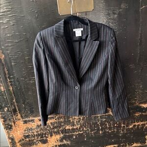 Alberto Makali Black Pinstripe Blazer